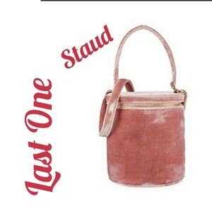 FINAL 👇STAUD Velvet Bucket Shoulder Bag Pink Limited Edition